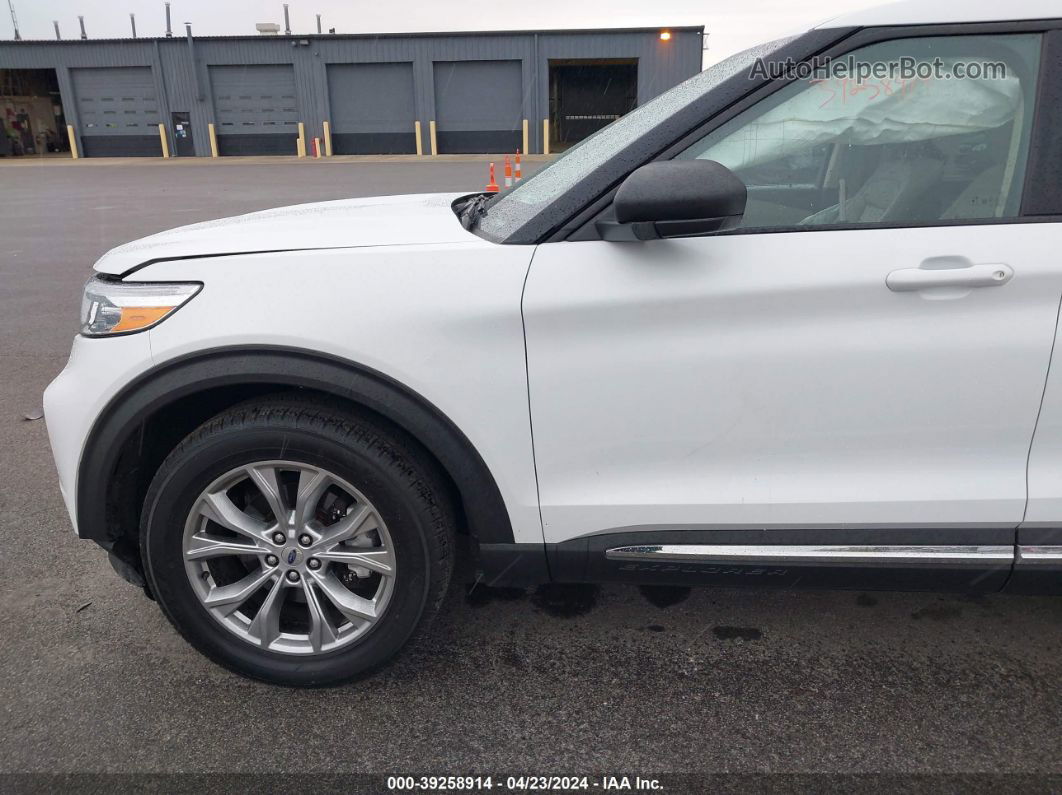 2020 Ford Explorer Xlt White vin: 1FMSK8DH0LGA13582