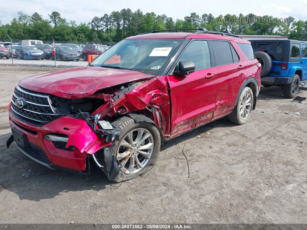 2020 Ford Explorer Xlt Red vin: 1FMSK8DH0LGC74355