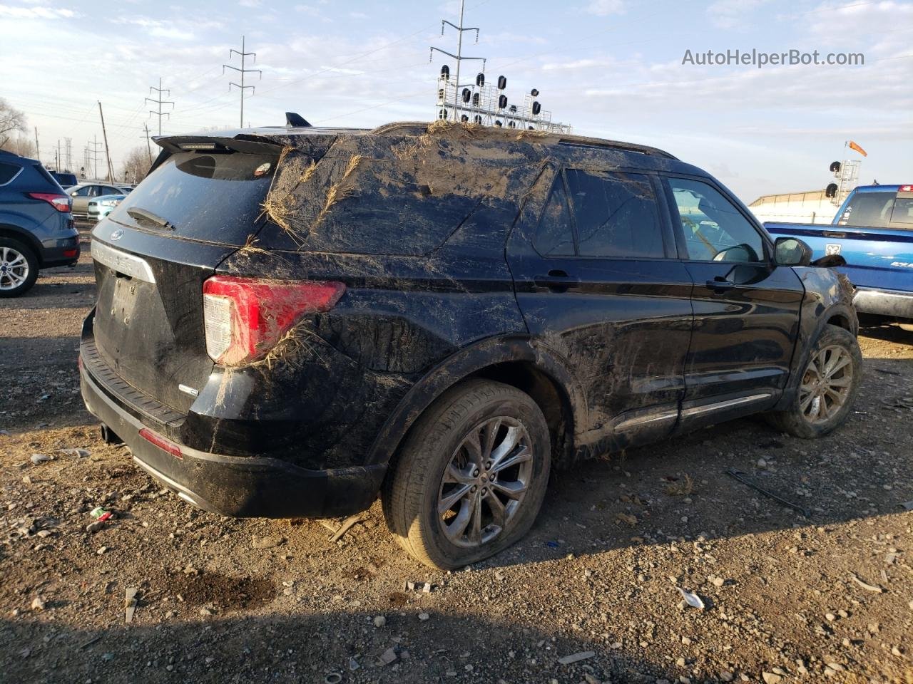 2020 Ford Explorer Xlt Черный vin: 1FMSK8DH1LGA78344