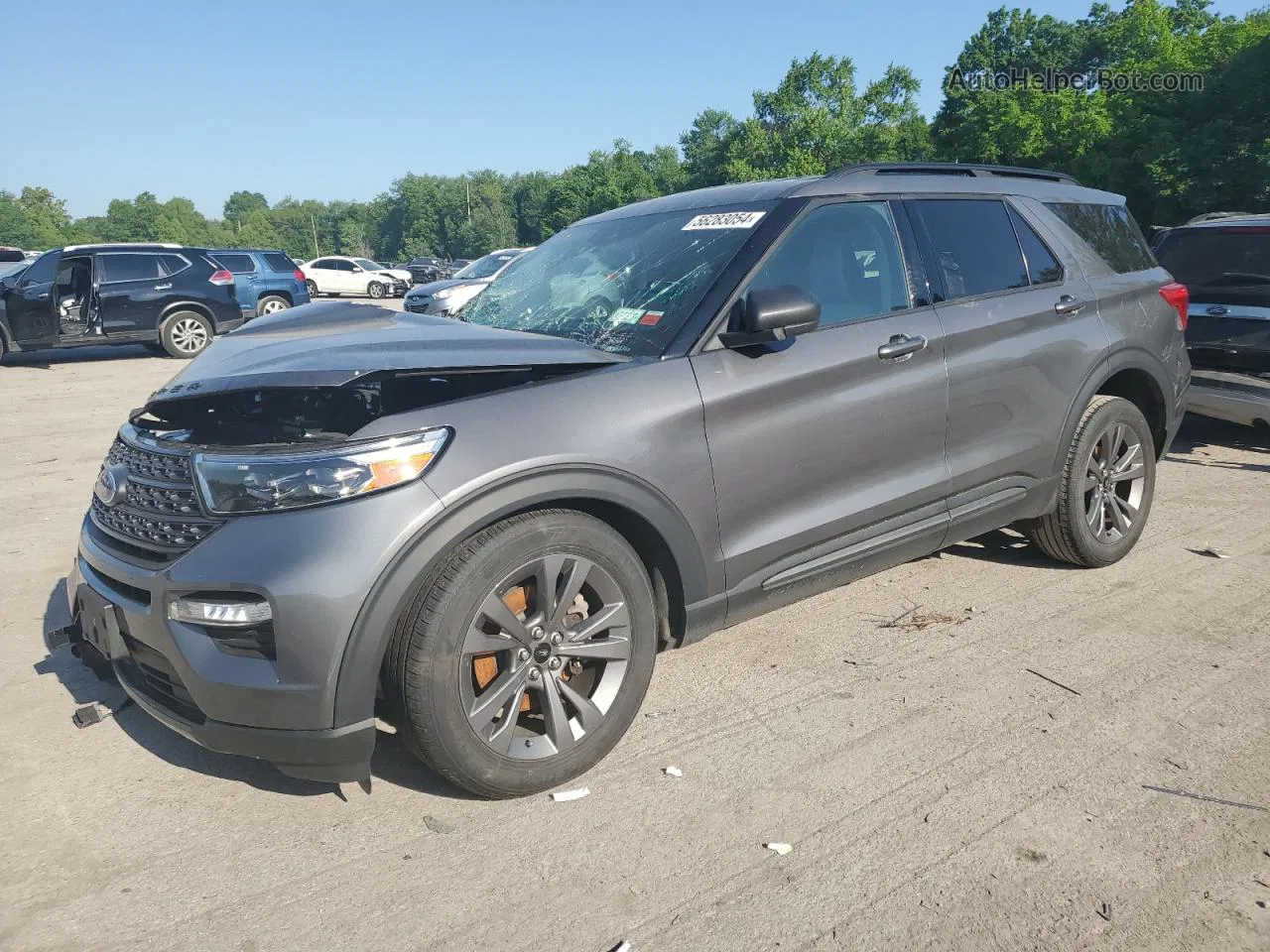 2021 Ford Explorer Xlt Gray vin: 1FMSK8DH1MGA21367