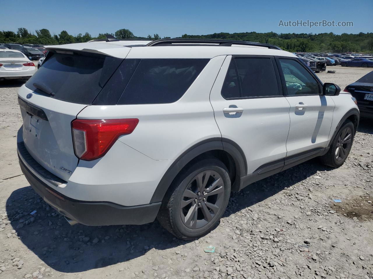 2021 Ford Explorer Xlt White vin: 1FMSK8DH1MGA80726