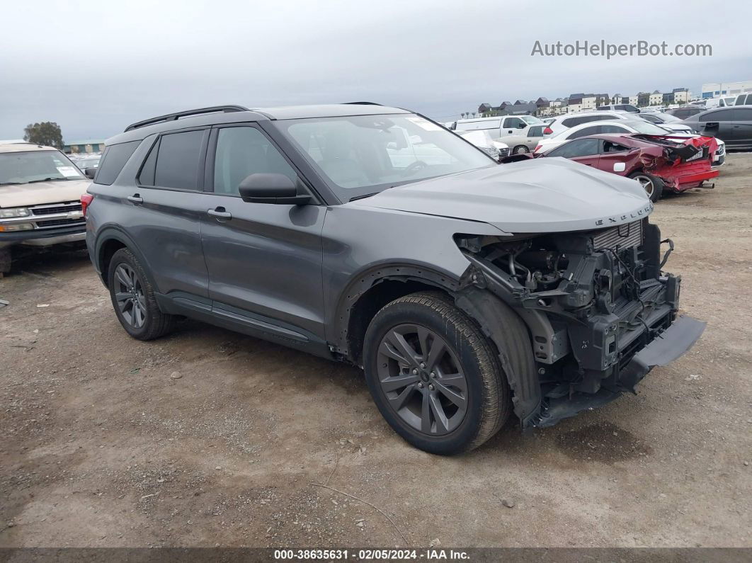 2021 Ford Explorer Xlt Gray vin: 1FMSK8DH1MGA83674