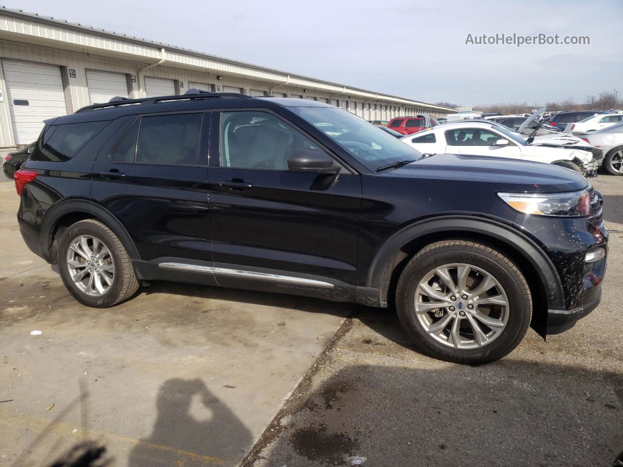 2021 Ford Explorer Xlt Black vin: 1FMSK8DH1MGA93282