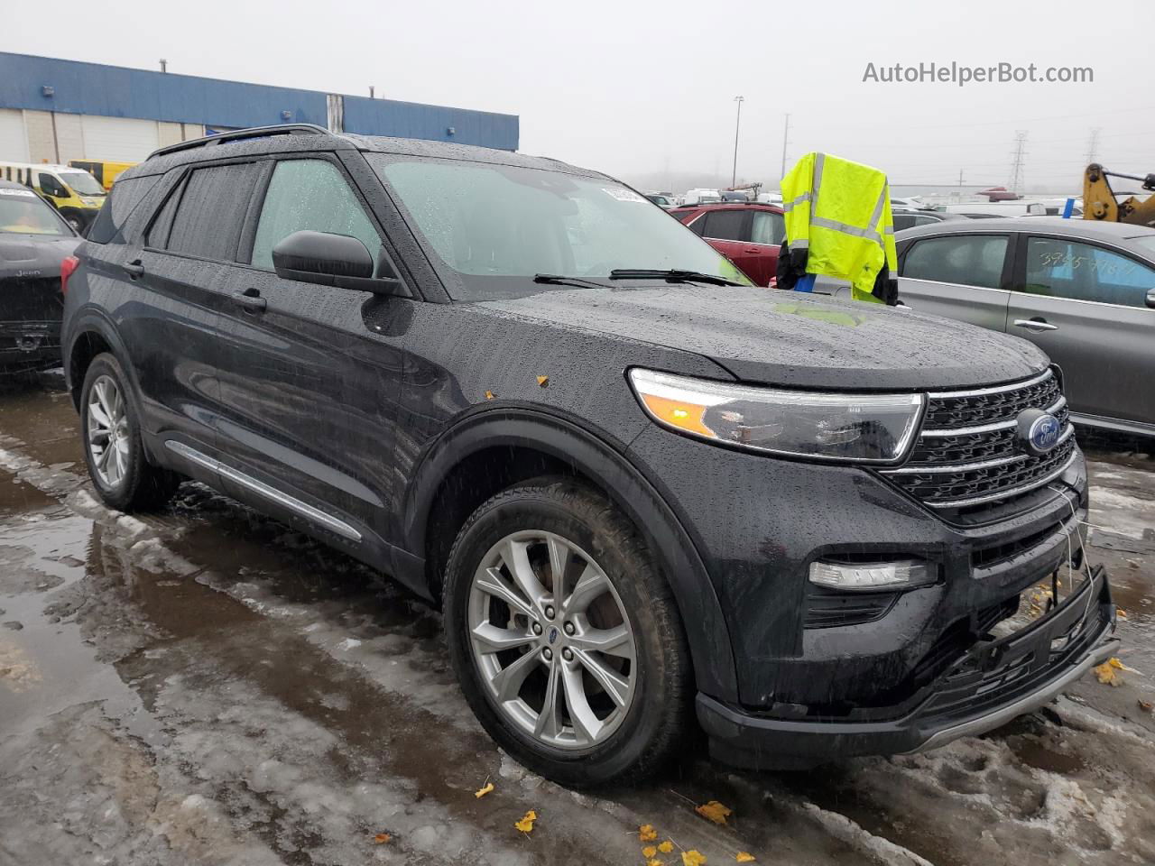 2021 Ford Explorer Xlt Black vin: 1FMSK8DH1MGA93914