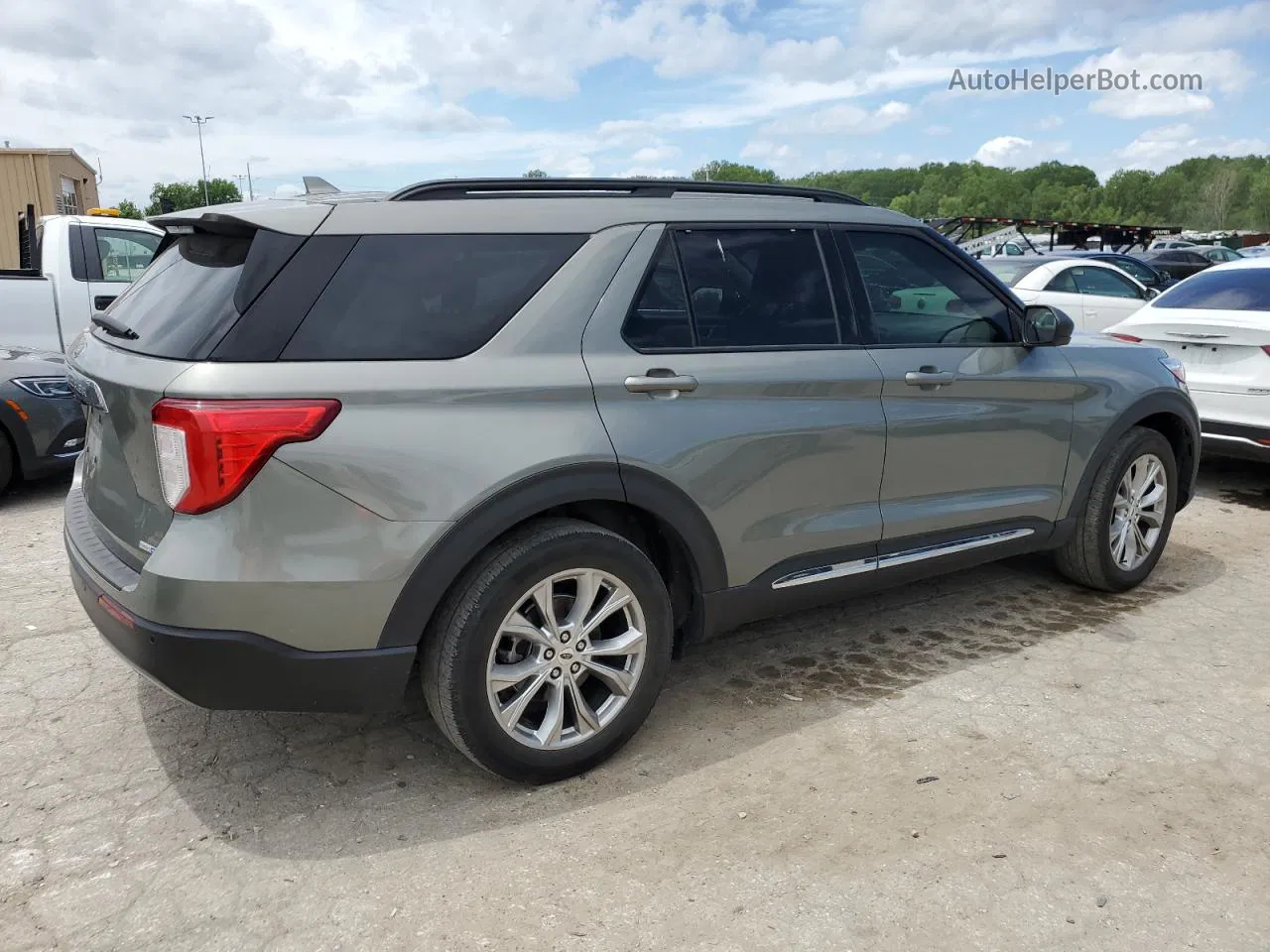 2020 Ford Explorer Xlt Green vin: 1FMSK8DH2LGA20601