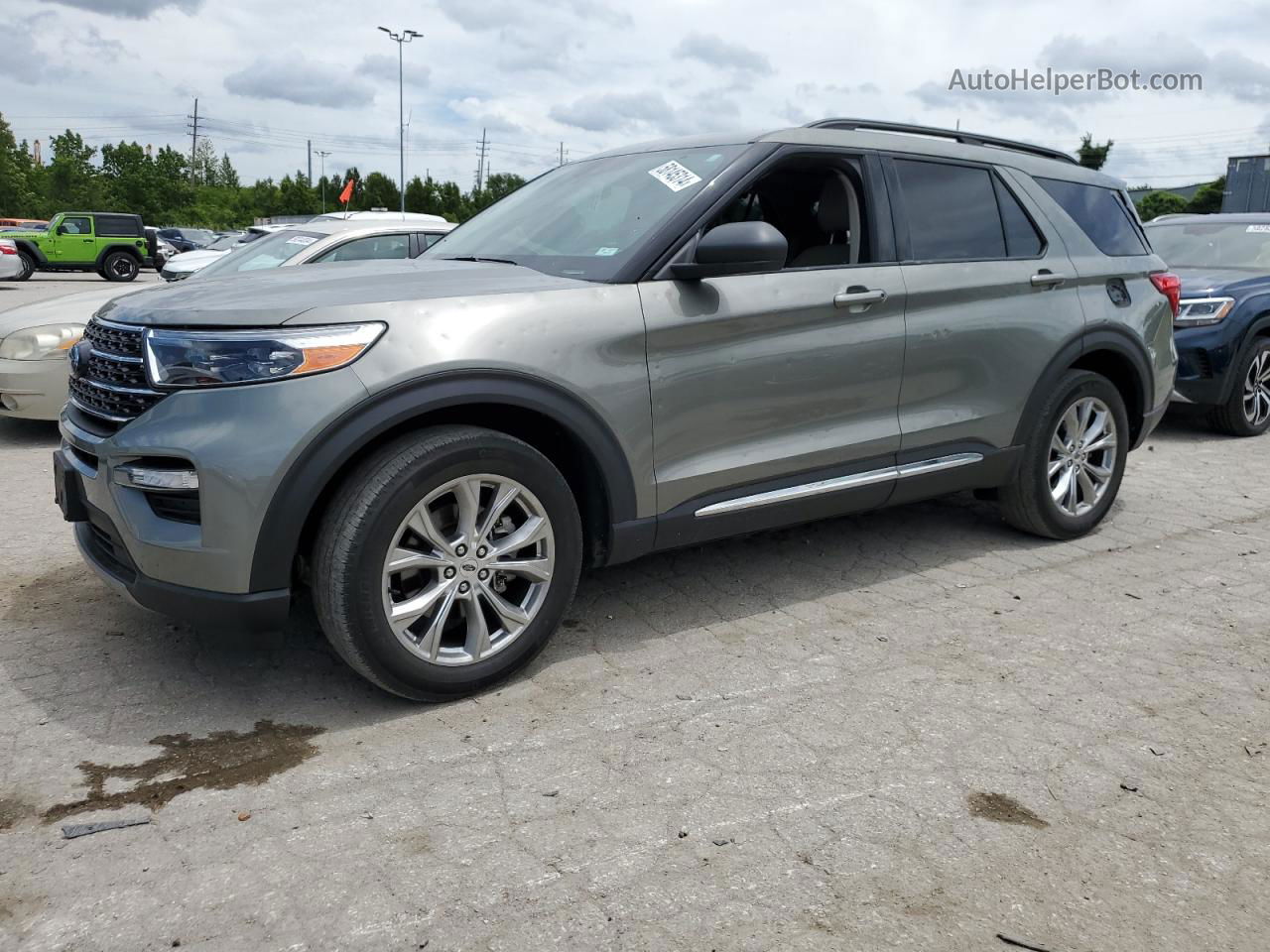 2020 Ford Explorer Xlt Green vin: 1FMSK8DH2LGA20601