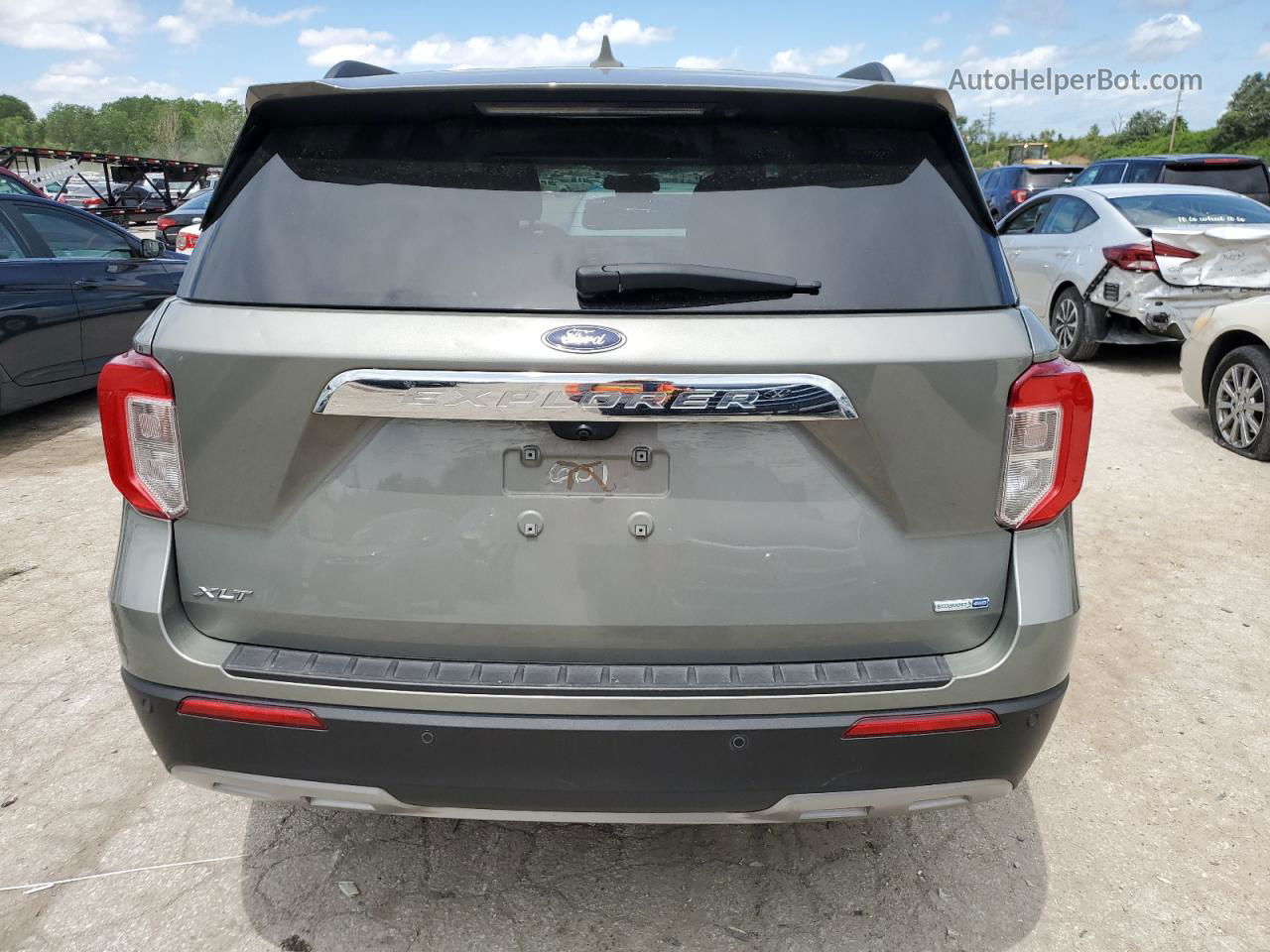 2020 Ford Explorer Xlt Green vin: 1FMSK8DH2LGA20601