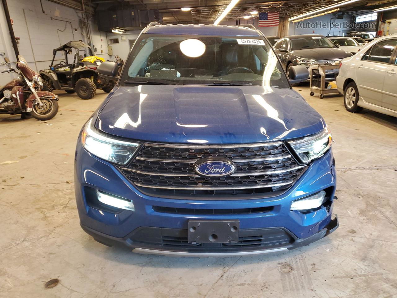 2021 Ford Explorer Xlt Синий vin: 1FMSK8DH2MGB29562