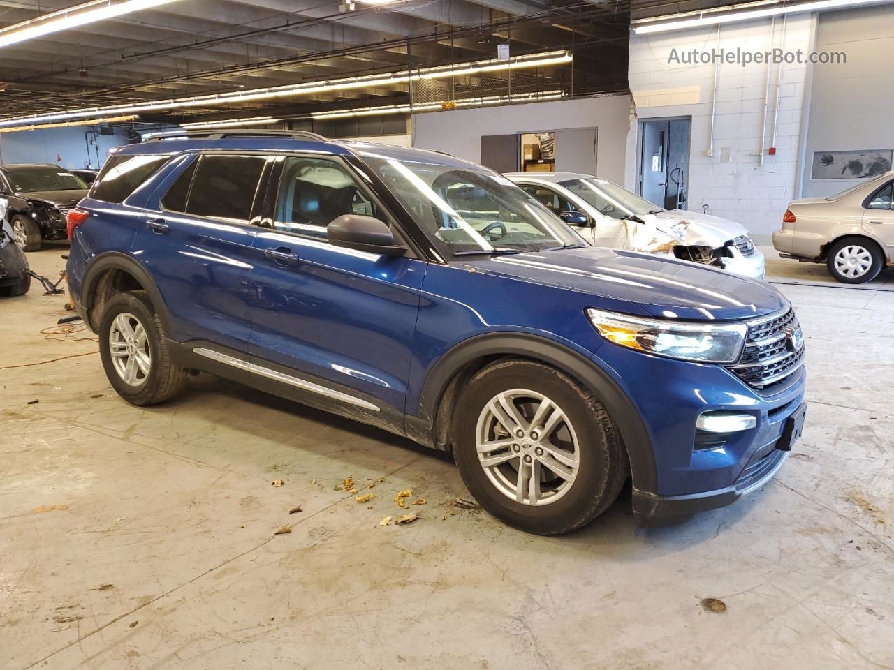 2021 Ford Explorer Xlt Синий vin: 1FMSK8DH2MGB29562