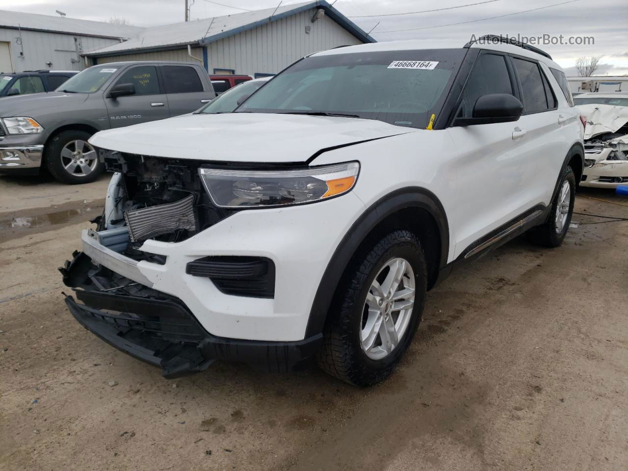 2021 Ford Explorer Xlt White vin: 1FMSK8DH2MGB59936