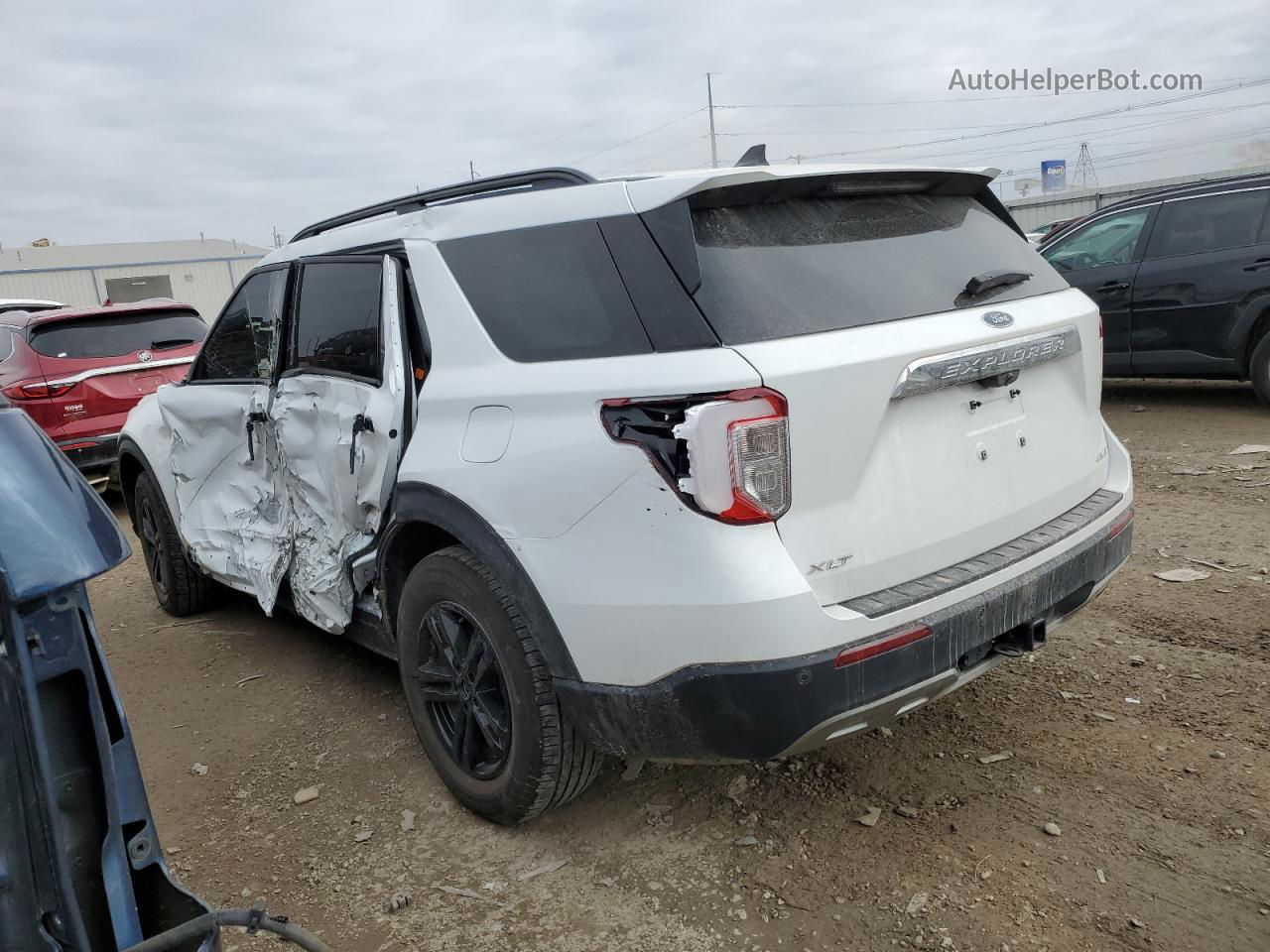 2021 Ford Explorer Xlt White vin: 1FMSK8DH2MGC45103