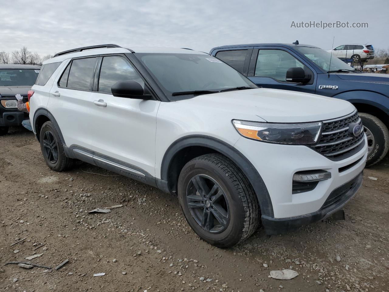 2021 Ford Explorer Xlt White vin: 1FMSK8DH2MGC45103