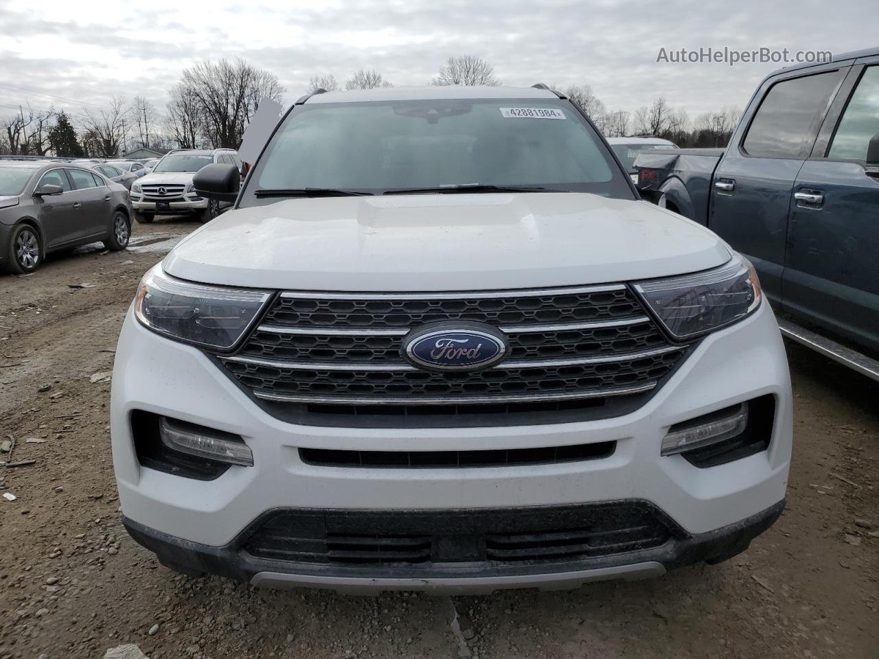 2021 Ford Explorer Xlt White vin: 1FMSK8DH2MGC45103