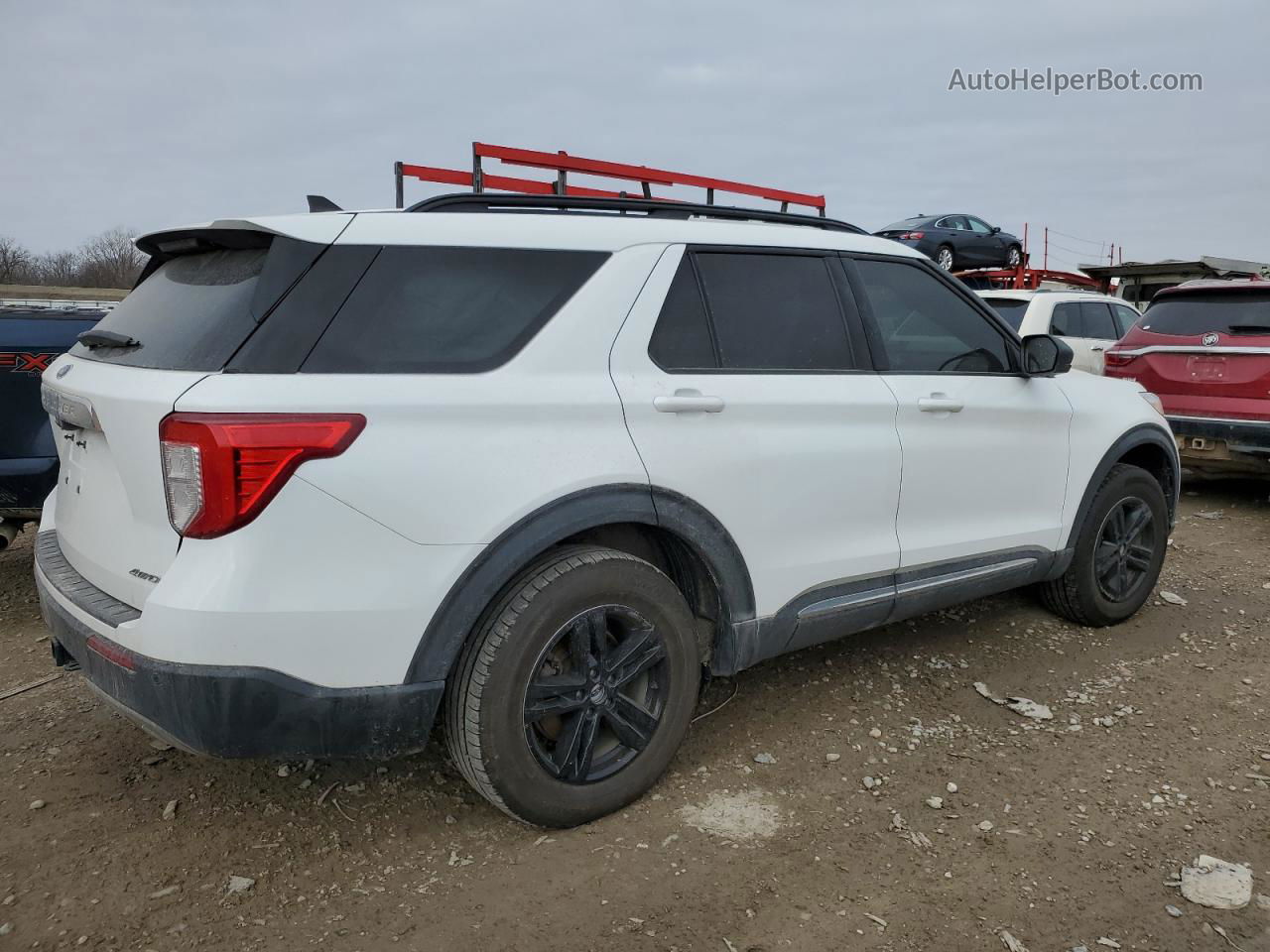 2021 Ford Explorer Xlt White vin: 1FMSK8DH2MGC45103