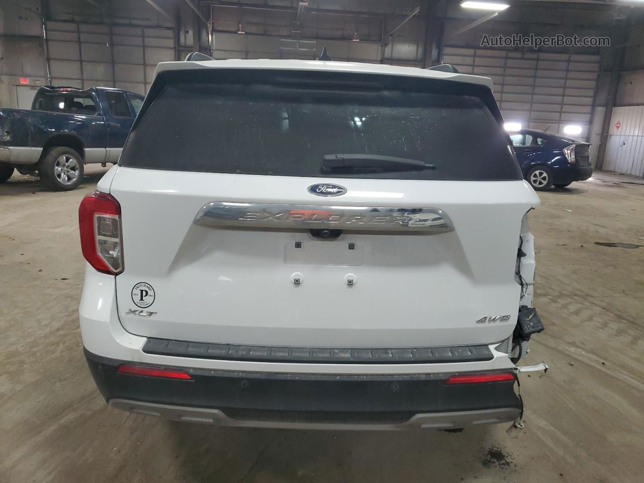 2021 Ford Explorer Xlt White vin: 1FMSK8DH3MGA00102