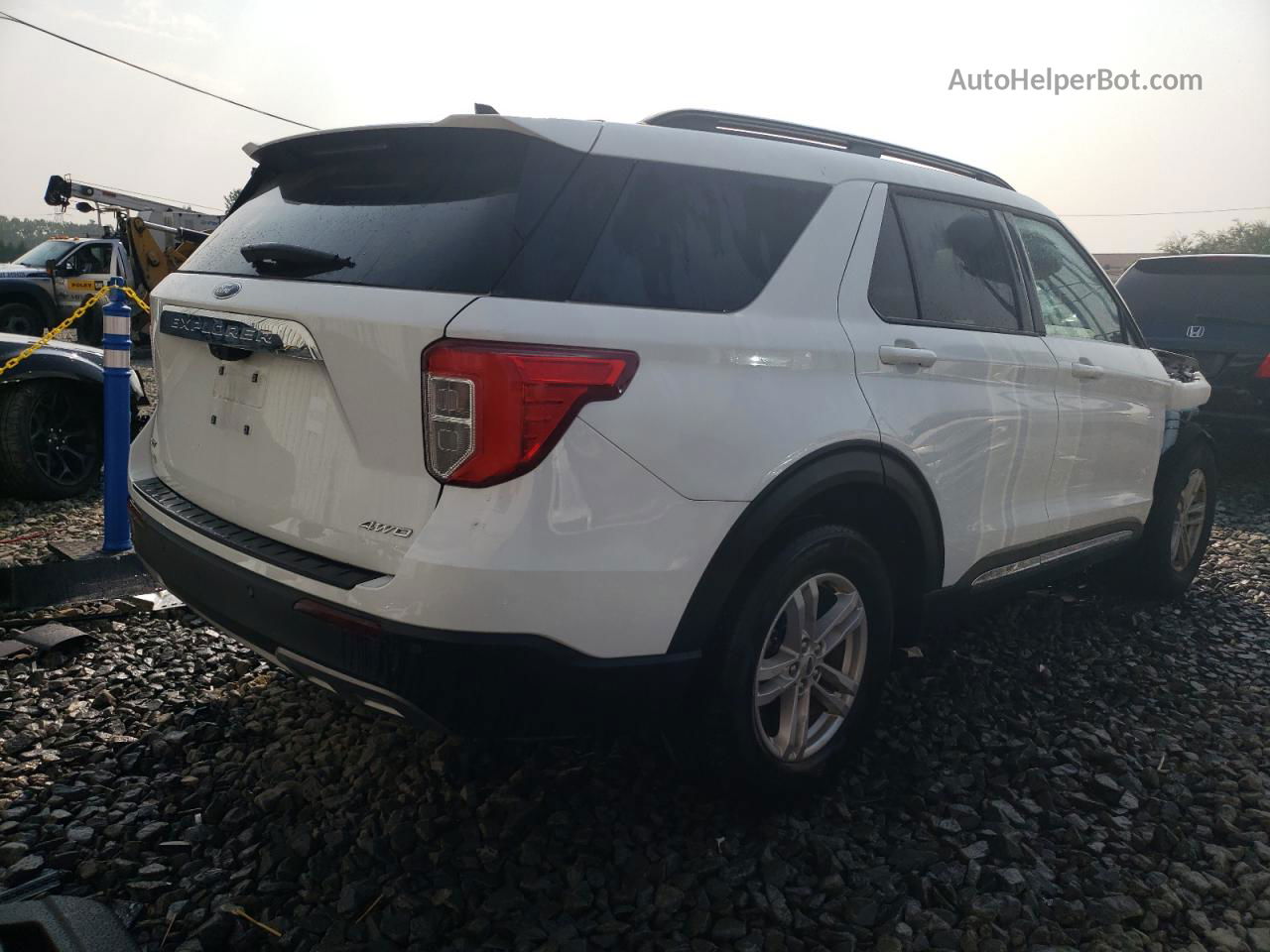 2021 Ford Explorer Xlt White vin: 1FMSK8DH3MGA76306