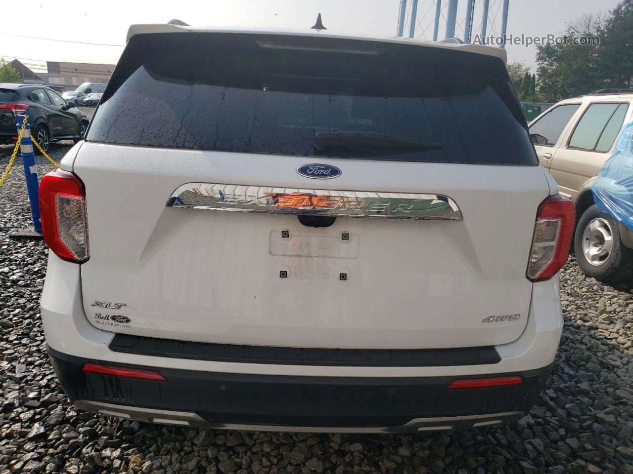 2021 Ford Explorer Xlt White vin: 1FMSK8DH3MGA76306