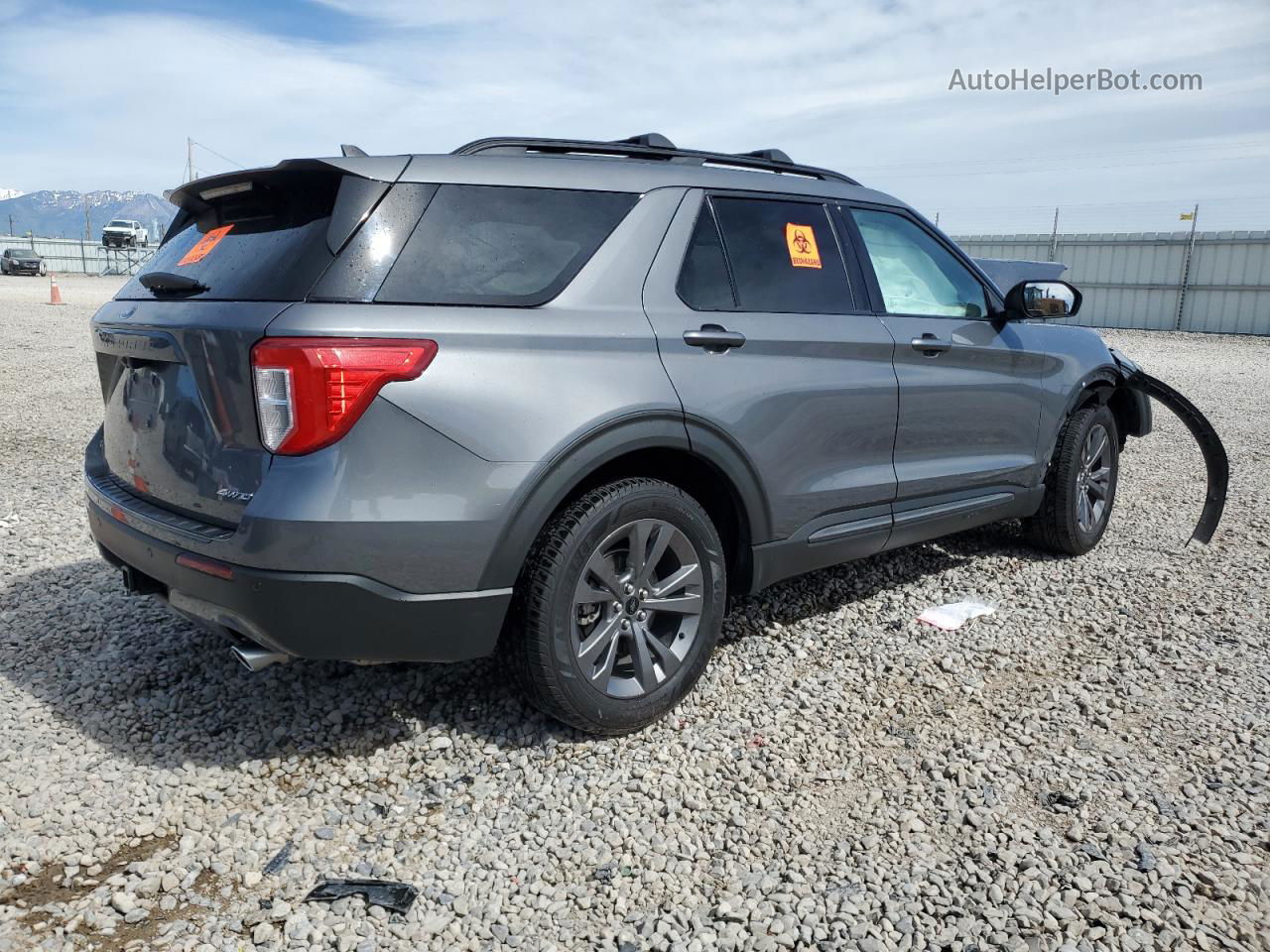 2021 Ford Explorer Xlt Gray vin: 1FMSK8DH3MGA95244