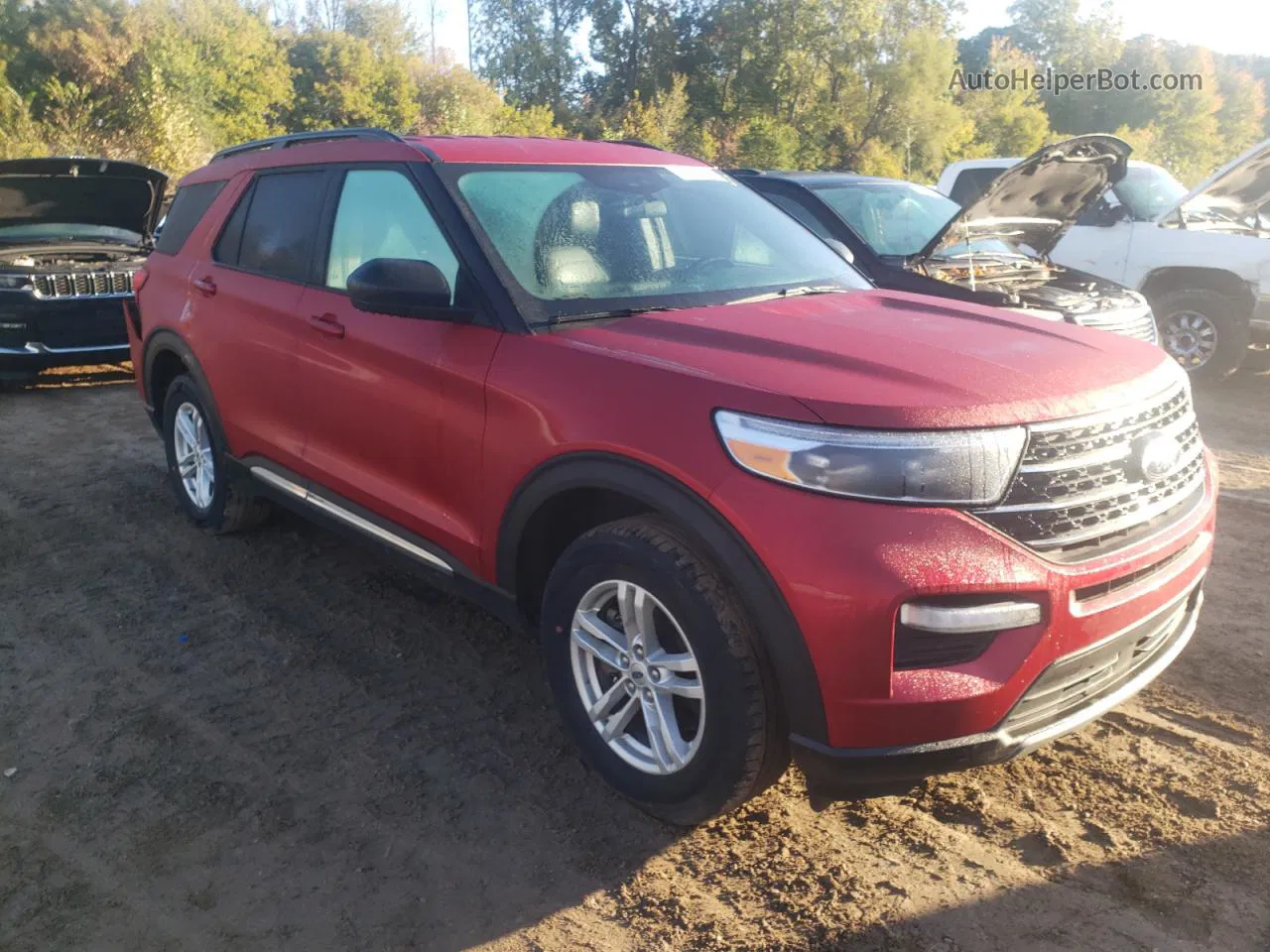 2021 Ford Explorer Xlt Burgundy vin: 1FMSK8DH3MGC40444