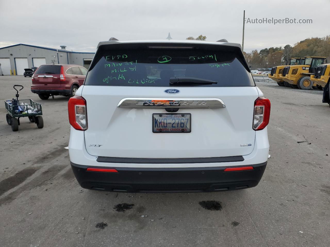 2020 Ford Explorer Xlt White vin: 1FMSK8DH4LGB09828