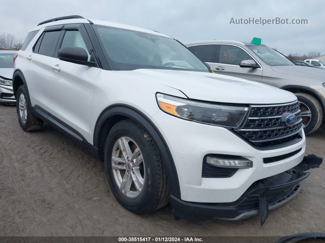 2020 Ford Explorer Xlt White vin: 1FMSK8DH4LGB40478