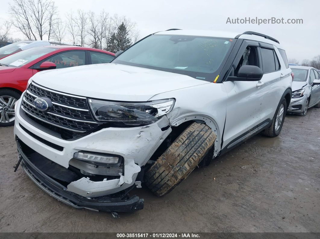 2020 Ford Explorer Xlt White vin: 1FMSK8DH4LGB40478