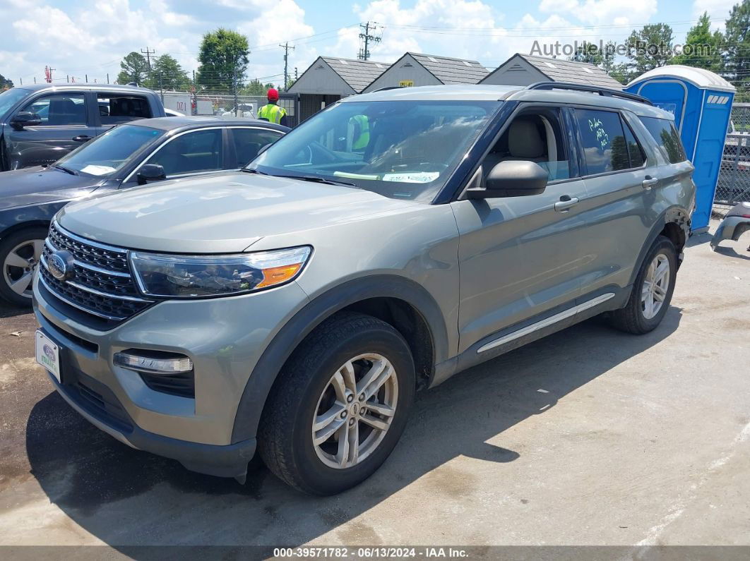 2020 Ford Explorer Xlt Зеленый vin: 1FMSK8DH4LGB94704