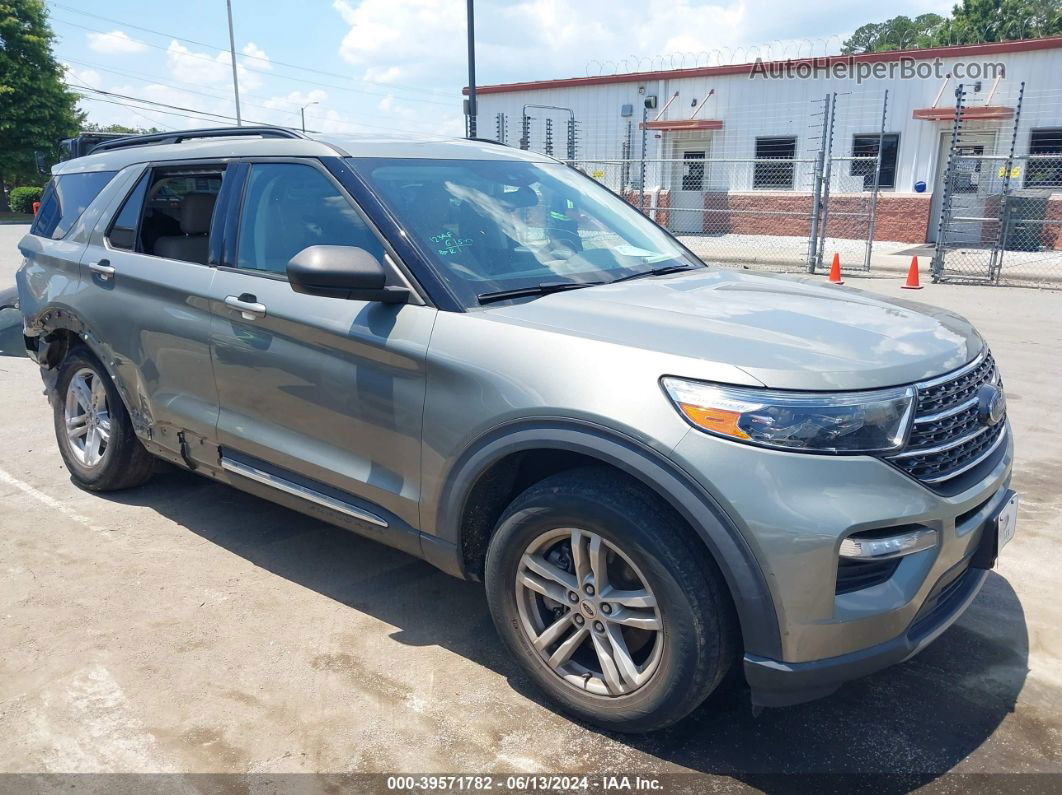 2020 Ford Explorer Xlt Зеленый vin: 1FMSK8DH4LGB94704