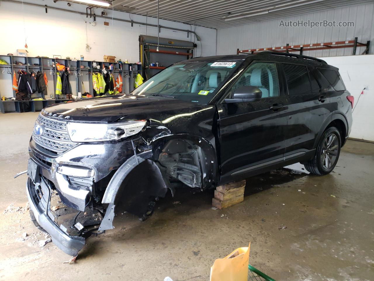 2021 Ford Explorer Xlt Black vin: 1FMSK8DH4MGA00612