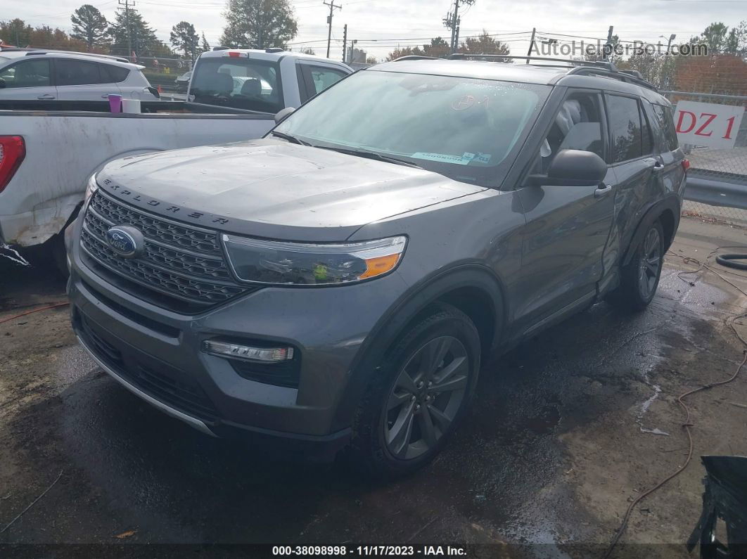 2021 Ford Explorer Xlt Gray vin: 1FMSK8DH4MGA77349