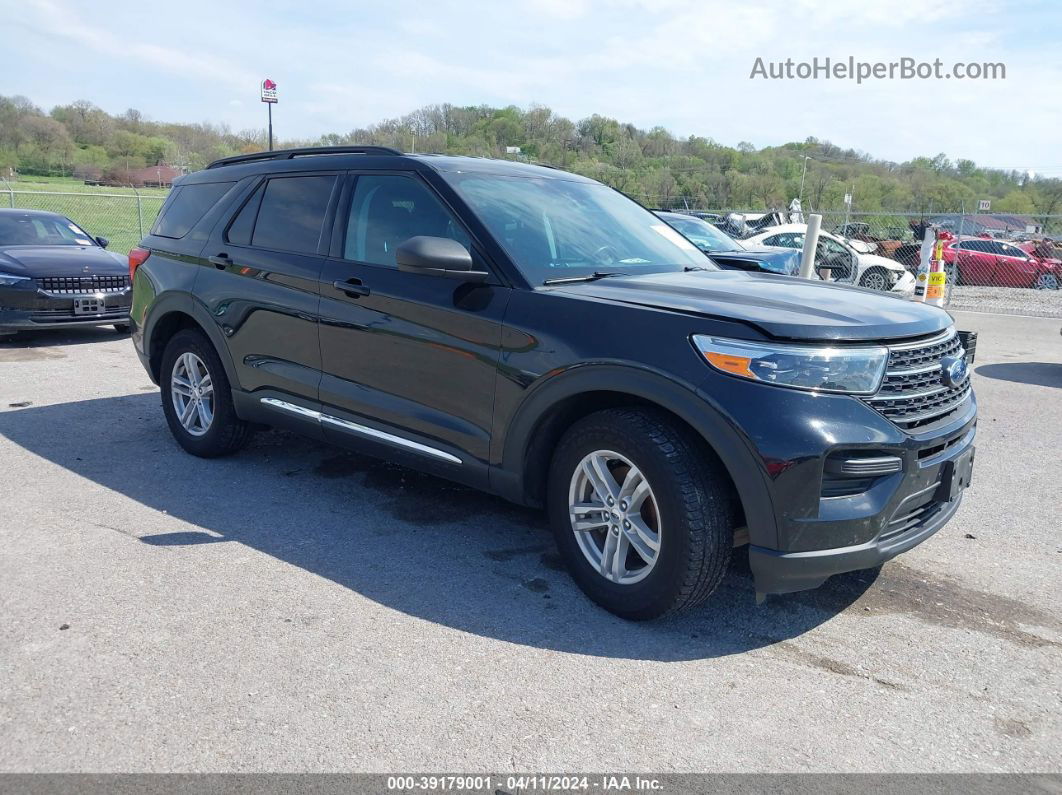 2021 Ford Explorer Xlt Black vin: 1FMSK8DH4MGA87573