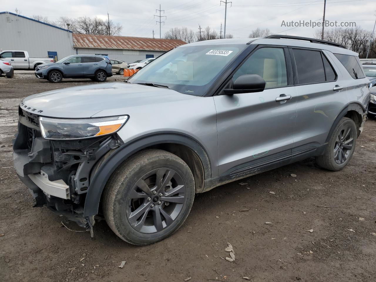 2021 Ford Explorer Xlt Silver vin: 1FMSK8DH4MGB14044