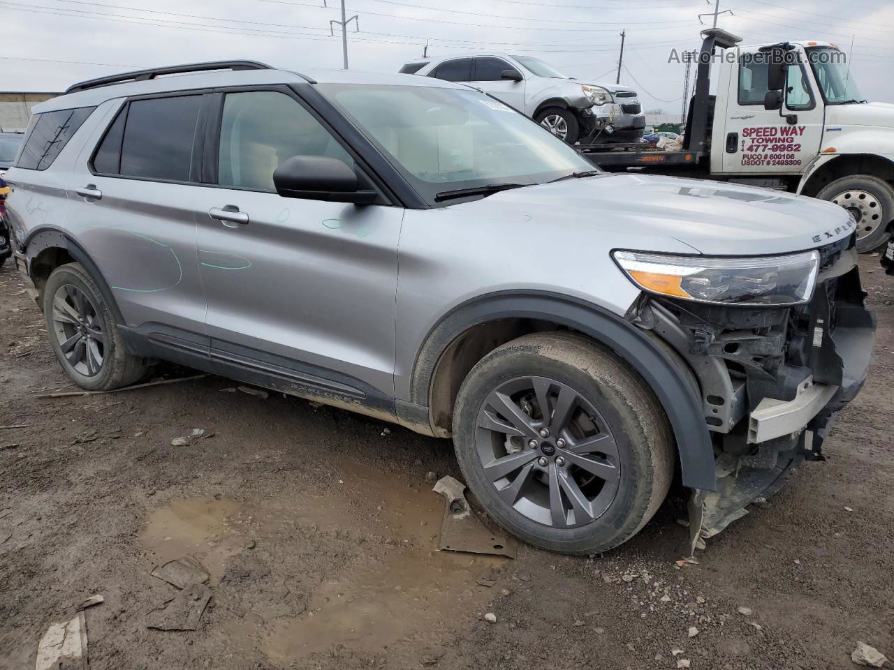 2021 Ford Explorer Xlt Silver vin: 1FMSK8DH4MGB14044