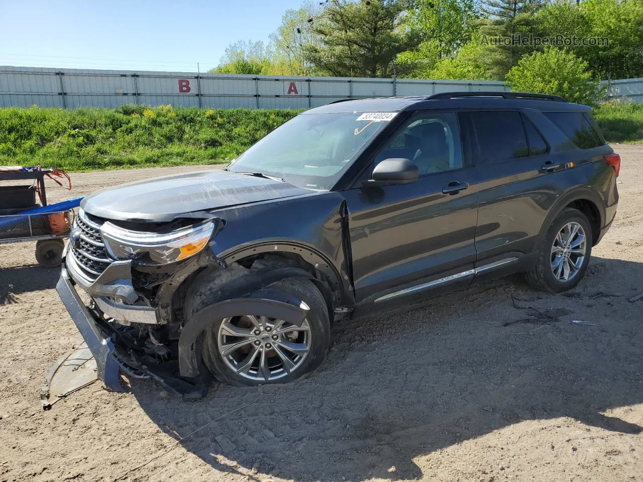 2020 Ford Explorer Xlt Серый vin: 1FMSK8DH5LGC58586