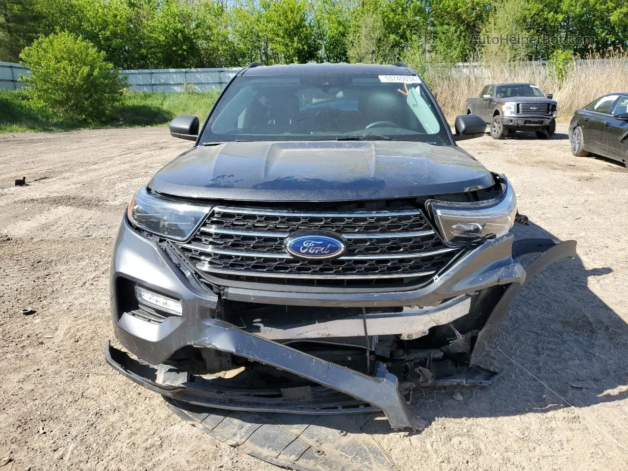 2020 Ford Explorer Xlt Gray vin: 1FMSK8DH5LGC58586