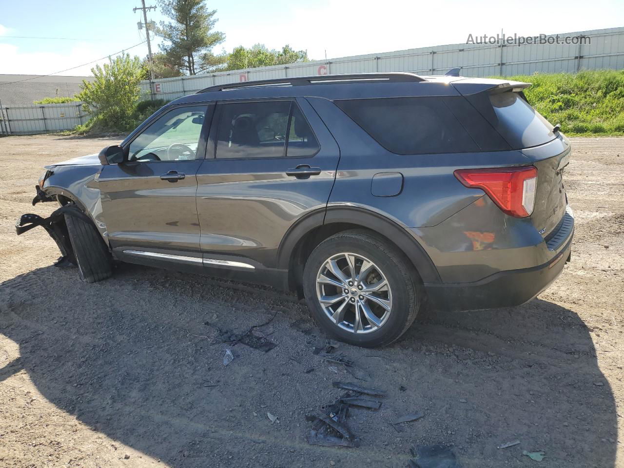 2020 Ford Explorer Xlt Gray vin: 1FMSK8DH5LGC58586