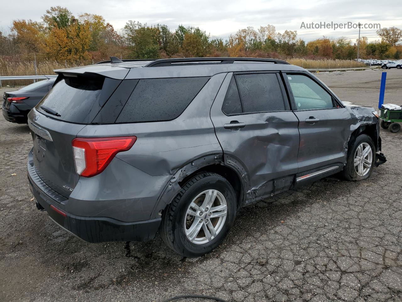 2021 Ford Explorer Xlt Gray vin: 1FMSK8DH5MGA78882