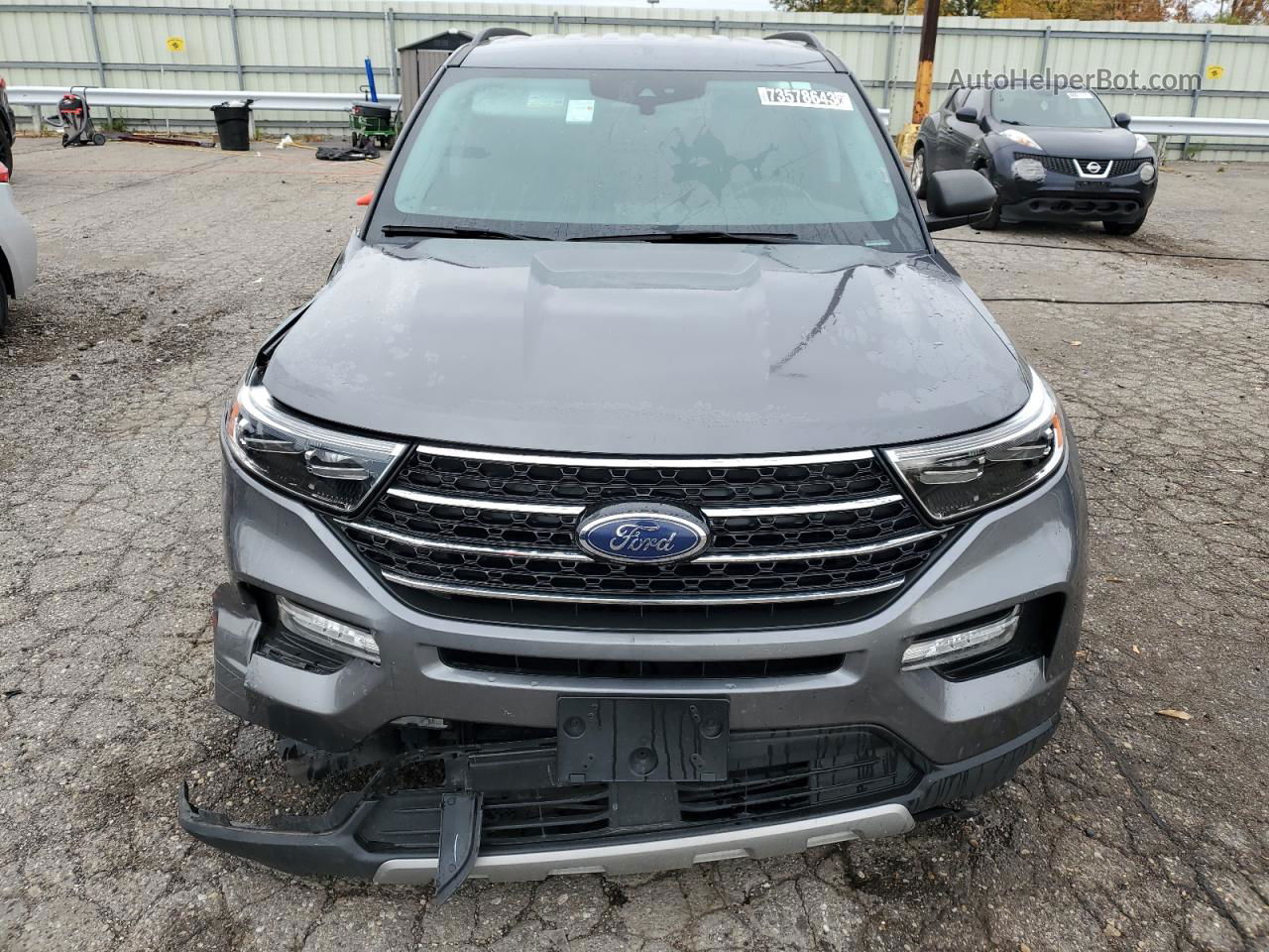 2021 Ford Explorer Xlt Gray vin: 1FMSK8DH5MGA78882