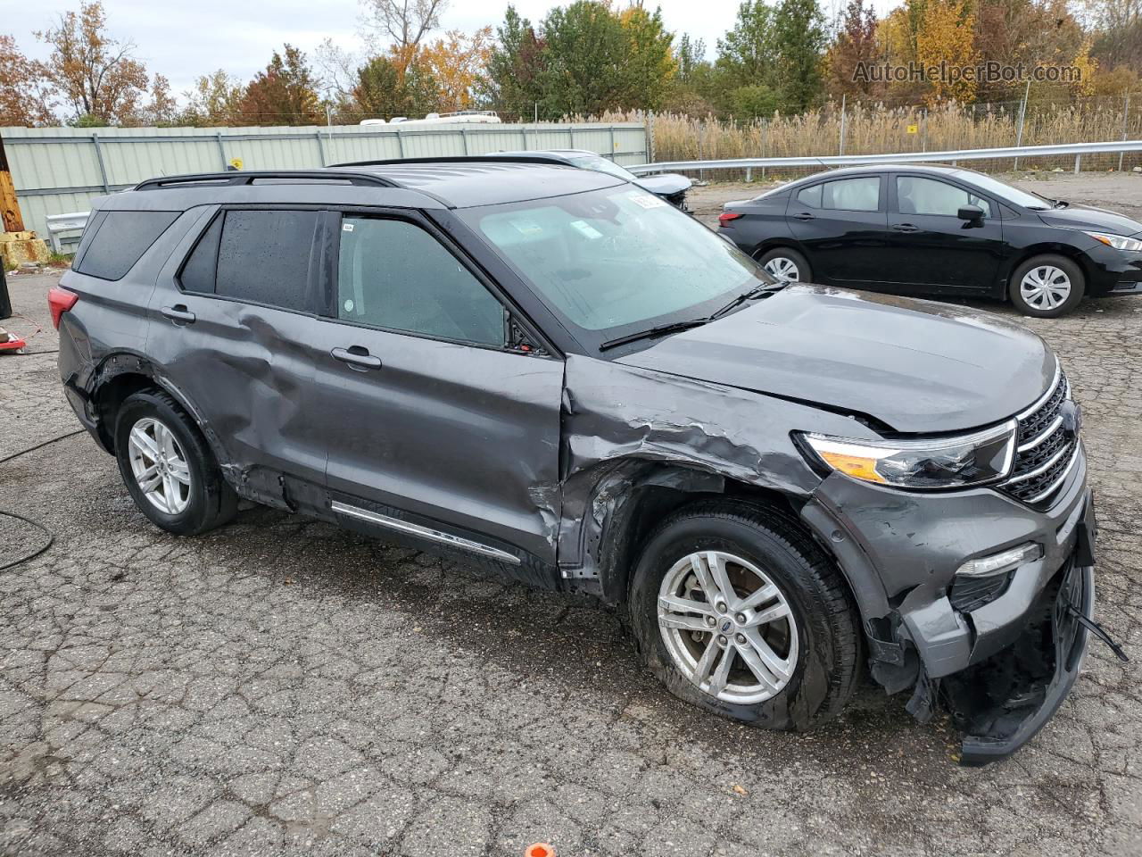 2021 Ford Explorer Xlt Gray vin: 1FMSK8DH5MGA78882