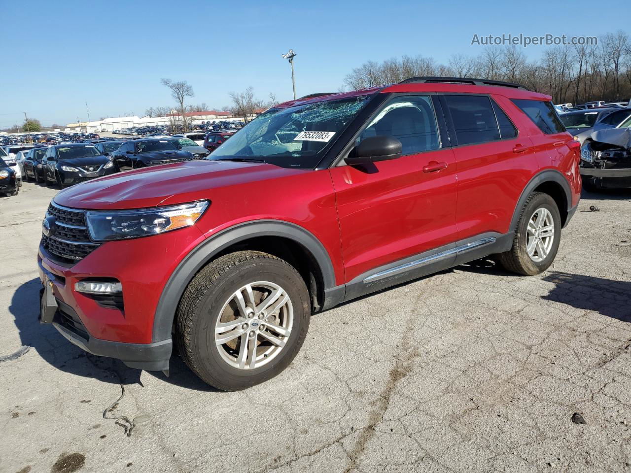 2020 Ford Explorer Xlt Red vin: 1FMSK8DH6LGA13277