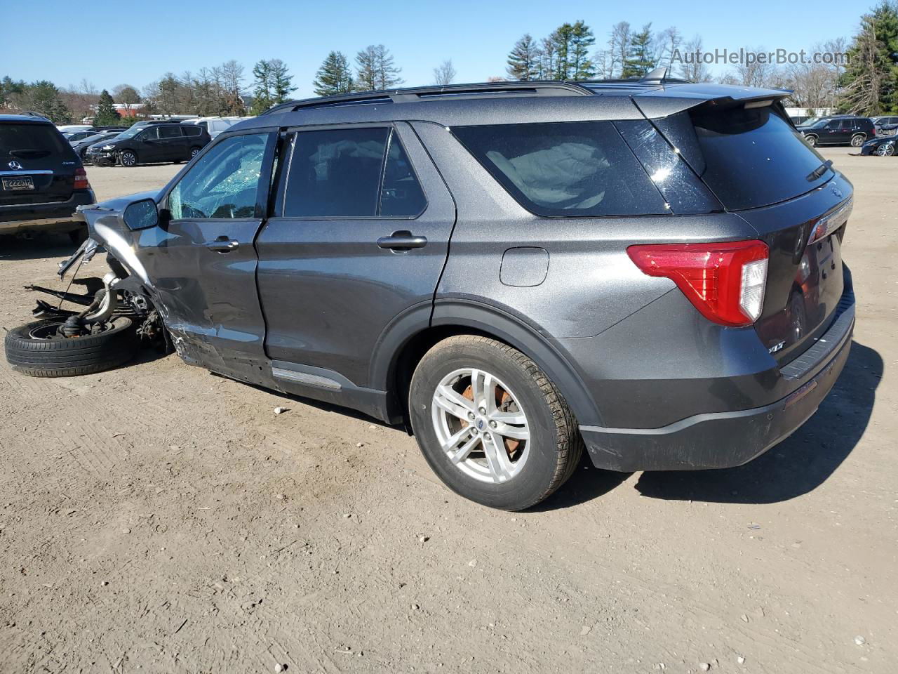 2020 Ford Explorer Xlt Gray vin: 1FMSK8DH6LGB72154