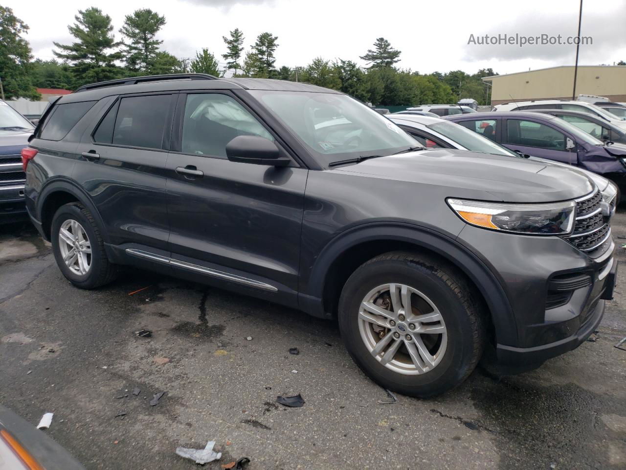 2020 Ford Explorer Xlt Gray vin: 1FMSK8DH6LGB79203