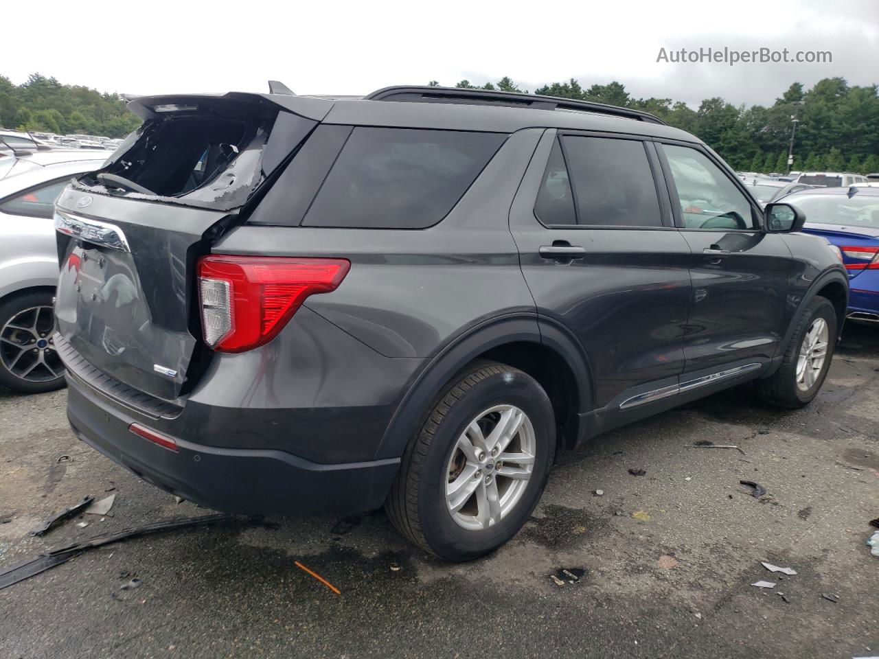 2020 Ford Explorer Xlt Gray vin: 1FMSK8DH6LGB79203