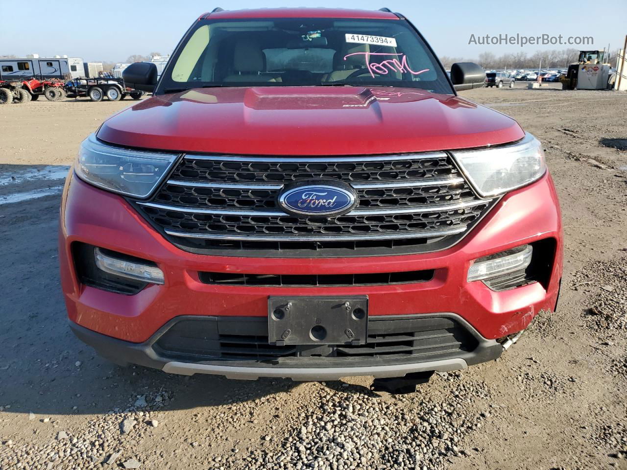 2020 Ford Explorer Xlt Red vin: 1FMSK8DH6LGB82425