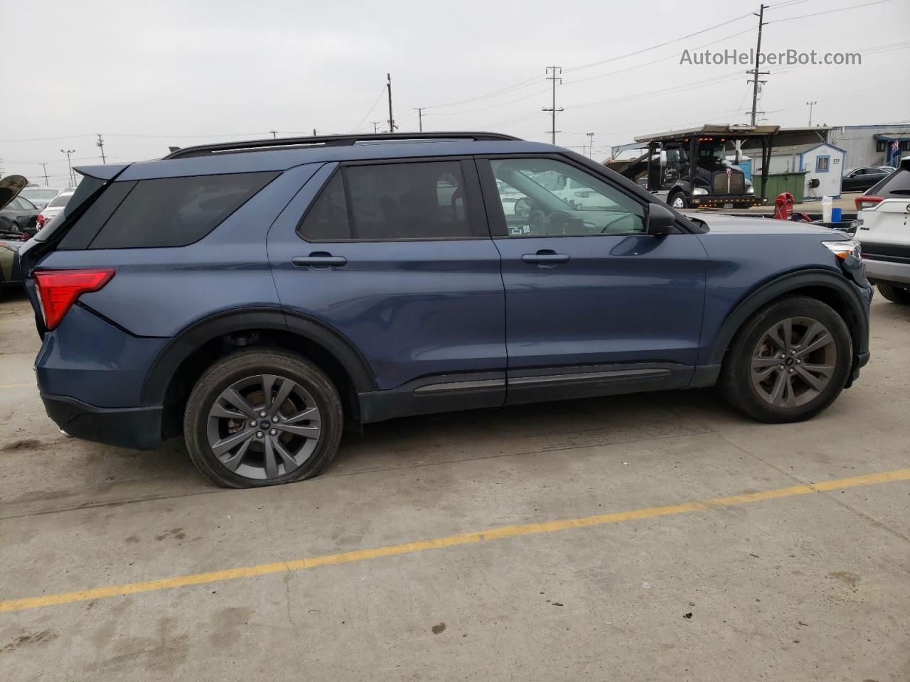 2021 Ford Explorer Xlt Синий vin: 1FMSK8DH6MGB60667