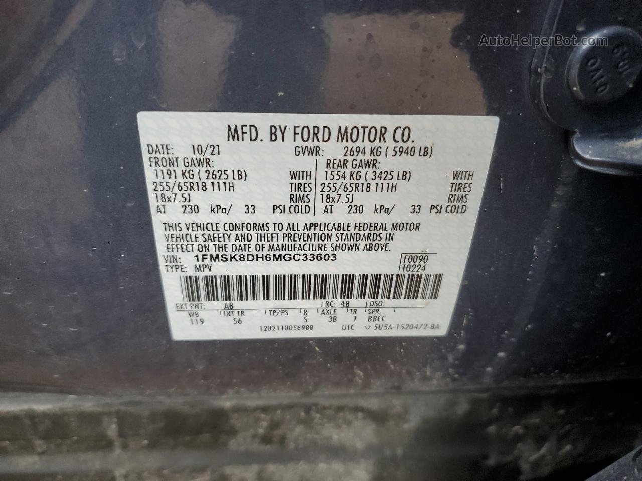 2021 Ford Explorer Xlt Blue vin: 1FMSK8DH6MGC33603