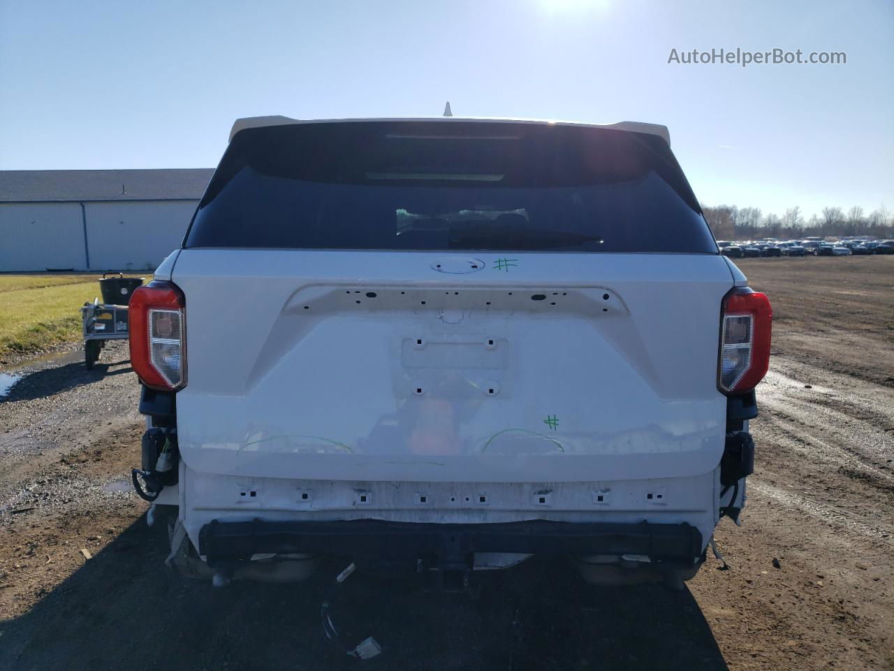 2020 Ford Explorer Xlt White vin: 1FMSK8DH7LGC07915