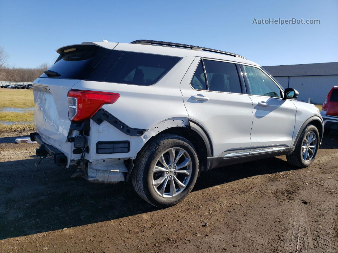 2020 Ford Explorer Xlt White vin: 1FMSK8DH7LGC07915