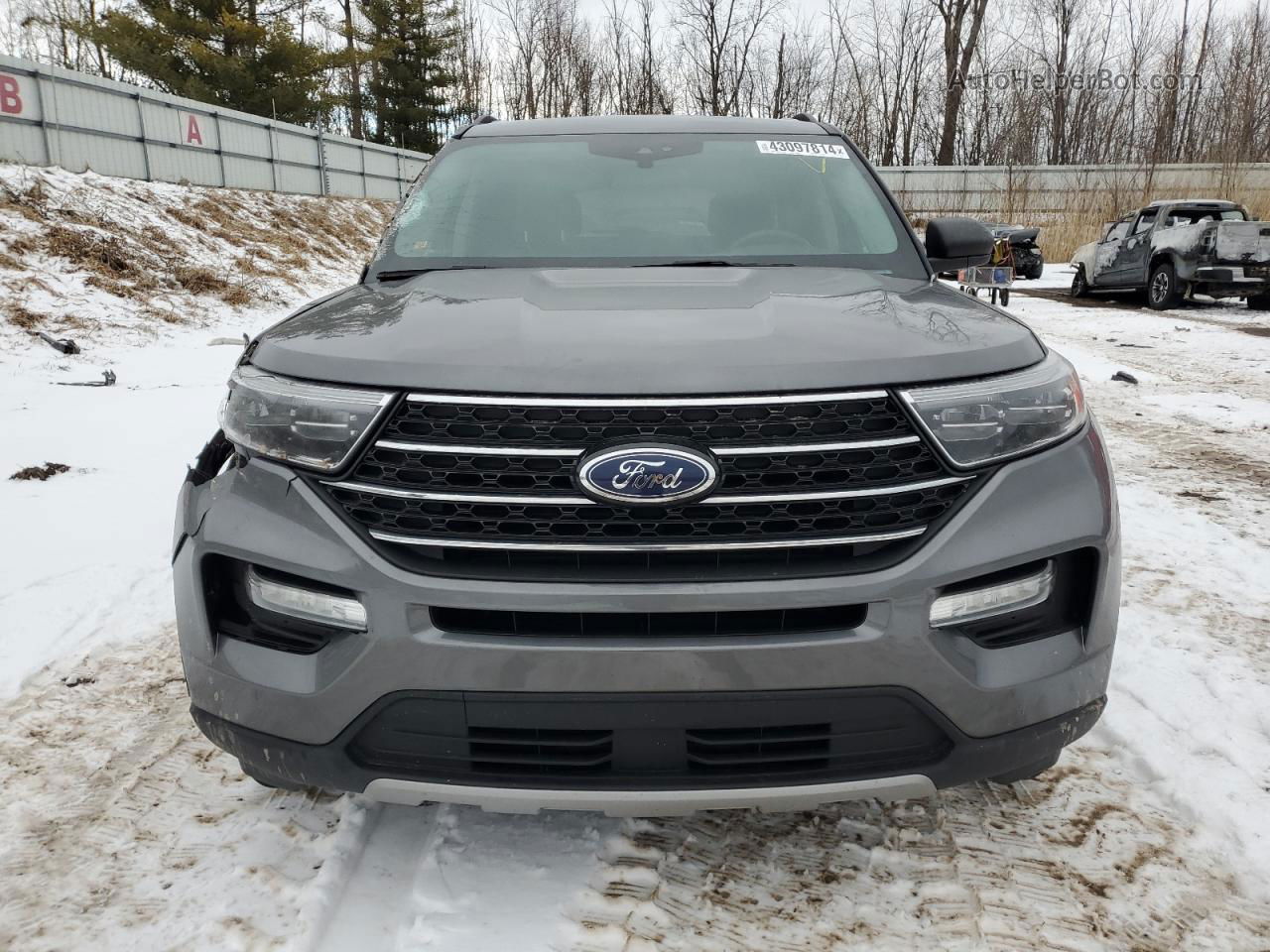 2021 Ford Explorer Xlt Gray vin: 1FMSK8DH7MGA59315