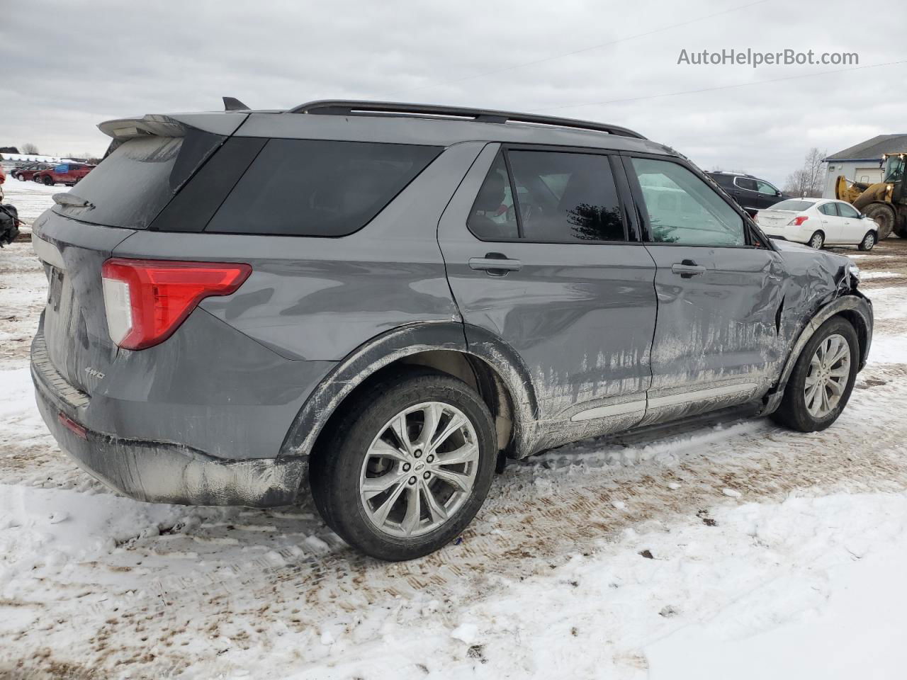 2021 Ford Explorer Xlt Серый vin: 1FMSK8DH7MGA59315